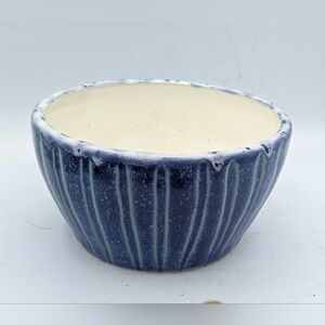 Deep Cobalt Blue Boho Hand Made NC Pottery Bowl